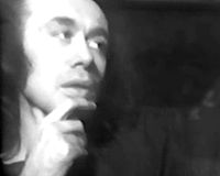 Vito Acconci during a video-performance in 1973