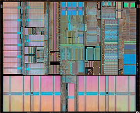 Die shot of an AMD-K6-III 450AHX processor