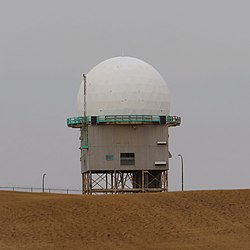 The Alsask radome is visible for miles in every direction and owned by the Canadian Civil Defence Museum