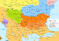 Положај државе на карти Балкана 1878. године