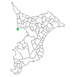 Vị trí của Urayasu ở Chiba