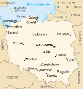 Мапа Польшчы
