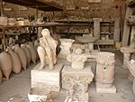 Objetos recuperados em Pompeia