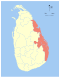 Map showing the location of Eastern Province within Sri Lanka