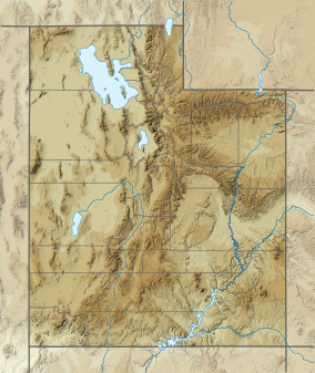 Map showing the location of Bryce Canyon National Park