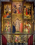 Retablo de la capilla de la Transfiguración de la catedral de Barcelona, de Bernat Martorell (1445-1452).