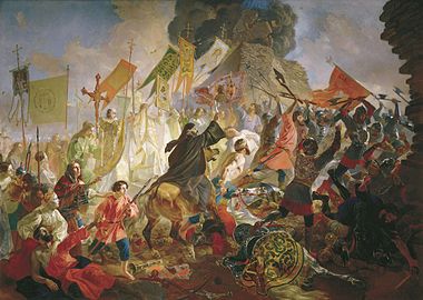 Siege of Pskov by Polish king Stephen Báthory, 1839—1843, Tretyakov Gallery