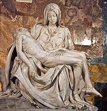 Michelangelo's sculpture of Mary holding the dead Jesus