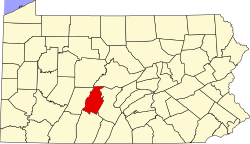Map of Blair County, Pennsylvania