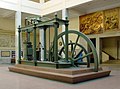 En av James Watts dampmaskiner; i dag utstilt på et museum.