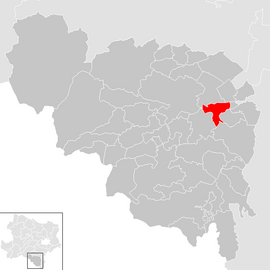Poloha obce Natschbach-Loipersbach v okrese Neunkirchen (klikacia mapa)