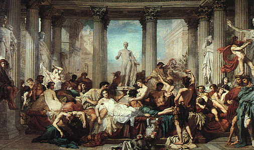 Thomas Couture, Les Romains de la décadence (1847), Paris, musée d'Orsay.
