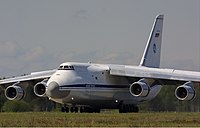 Um Antonov An-124, principal avião de carga das Forças armadas da Rússia.
