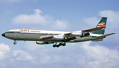 Boeing 707-420 with additional ventral tail fin