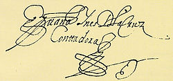 Juana Inés de la Cruzʼ signatur