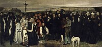 Entierro en Ornans (1849), de Gustave Courbet, Museo de Orsay, París.