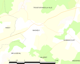 Mapa obce Magneux