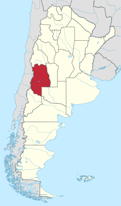 Location of Mendoza within Argentina