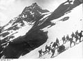 Austrian mountain artillerymen during a manoeuvre in Tyrol