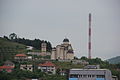 Orthodox Church and Zvecan lead smelter chimney
