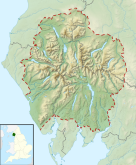 Scafell Pike is located in the Lake District