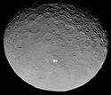 Ceres'in Dawn uzay aracı tarafından elde edilen görüntüsü.