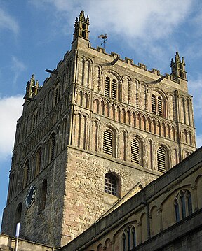 The most massive Romanesque crossing tower is that at Tewkesbury Abbey, in England, where large crossing towers are characteristic. (See pic. St Alban's Cathedral, above)