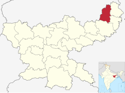 Location of Godda district in Jharkhand
