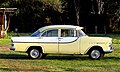 1960 Holden Special (FB) sedan (model 225), acrylic (post-June 1960) Satellite Yellow magic mirror finish. See comparison earlier nitro Fernando Yellow.