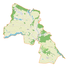 Mapa konturowa gminy wiejskiej Nowe Miasto Lubawskie, blisko centrum na dole znajduje się punkt z opisem „Mszanowo”