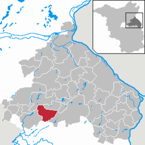Poziția Rehfelde pe harta districtului Märkisch-Oderland