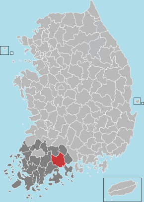 Localização de Suncheon na Coreia do Sul