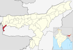 Location of दक्षिण शालमारा मानकाचर ज़िला की स्थिति