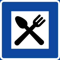 Símbolo universal indicativo de um restaurante
