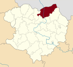 Ваўчанскі раён на мапе