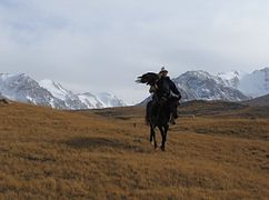 Pasio a caballu al traviés de la estepa - Kirguistán