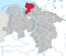 Lage des Landkreises Cuxhaven in Niedersachsen