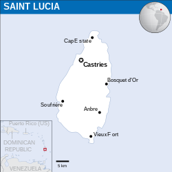 Lokasi Saint Lucia