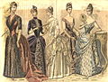 Victorian women were highly body conscious. They wore corsets to reduce their waistline, and bustles that magnified their buttocks.[149]