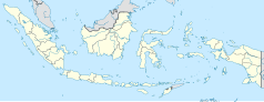 Mapa konturowa Indonezji, na dole po lewej znajduje się punkt z opisem „Banten”