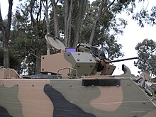Colour photo of a gun turret