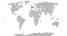 محل وقوع فرانسیسی جمہوریہ (تیز سبز) یورپی اتحاد (ہلکا سبز)