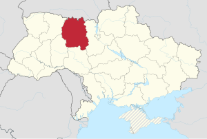 Житомирская область на карте