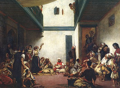 Delacroix, Boda judía en Marruecos, óleo, 1837-1841.[32]​ Museo del Louvre, París.