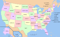 Map of the United States highlighting ലയിസിയാന