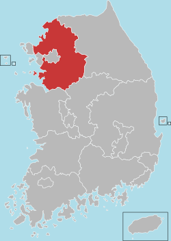 Location of ග්‍යොංගි පළාත