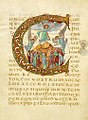 Paggamit kan simbolikong Kamot nin Diyos sa Pag-sakat poon sa Drogo Sacramentary, c. 850