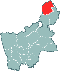 Location of Astravjecas rajons