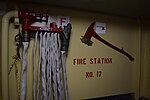 Fire axe and fire hose on the MV Coho