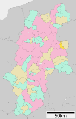 Location of Miyota in Nagano Prefecture